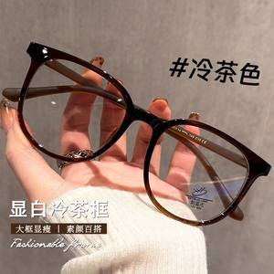 Montura de gafas ópticas TR de estilo coreano para mujer, forma ovalada, tamaño mediano, lentes de PC, anti luz azul, gafas para visión de cerca - Product Image 4