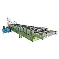 Machine de fabrication de tuiles métalliques avec pompe à moteur 380V, épaisseur 0,3-0,6 mm, machine de formage de toiture haute sécurité
