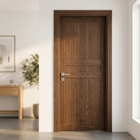 Porte intérieure moderne en WPC imitation bois, écologique, insonorisée, panneau imperméable, taille personnalisée, porte en PVC, pour résidence et hôtel