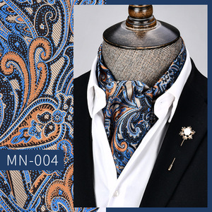 <span class=keywords><strong>Cravate</strong></span> <span class=keywords><strong>Ascot</strong></span> Homme de Luxe Personnalisée, Broderie Florale en <span class=keywords><strong>Soie</strong></span>, Classique Jacquard Paisley pour Costume de Cérémonie - Product Image 5