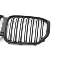 Accessoires Auto Double Lattes Avant Rein Pare-chocs ABS Noir Mat Mesh Grill pour pour X5/X6 G05 2019-
