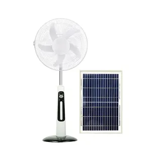 Ventilatore da tavolo ricaricabile AC DC alimentato a energia solare personalizzato da 16 18 pollici con telecomando