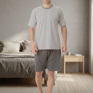 Conjunto de Pijama Largo para Hombre, 100% Algodón Teñido en Hilo - Product Image 2
