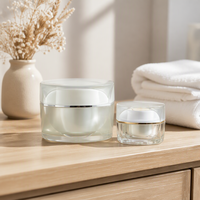 Pot cosmétique écologique en PP avec couvercle à vis pour crème pour le visage, lotion, crème pour les yeux