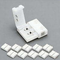 Conector de tira LED SMD de 2 pines, 5 mm, 8 mm, 10 mm, con contacto plano de cobre DIN, carcasa de ABS y cable ancho