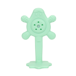 OEM ODM prix usine mignon fleur forme violet de qualité alimentaire silicone liquide jouet de dentition anneau de dentition jouet de dentition - Product Image 4