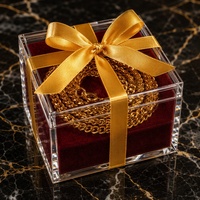 Boîte de présentation en acrylique multi-usages, luxueuse et facile à nettoyer, pour l'emballage de souvenirs, le rangement de bijoux en magasin