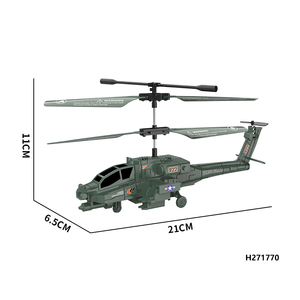 Hélicoptère RC Apache électrique 2CH avec lumières LED, fonctionnement automatique, gyroscope intégré, jouet pour enfants prêt à jouer en intérieur/extérieur, cadeau - Product Image 5