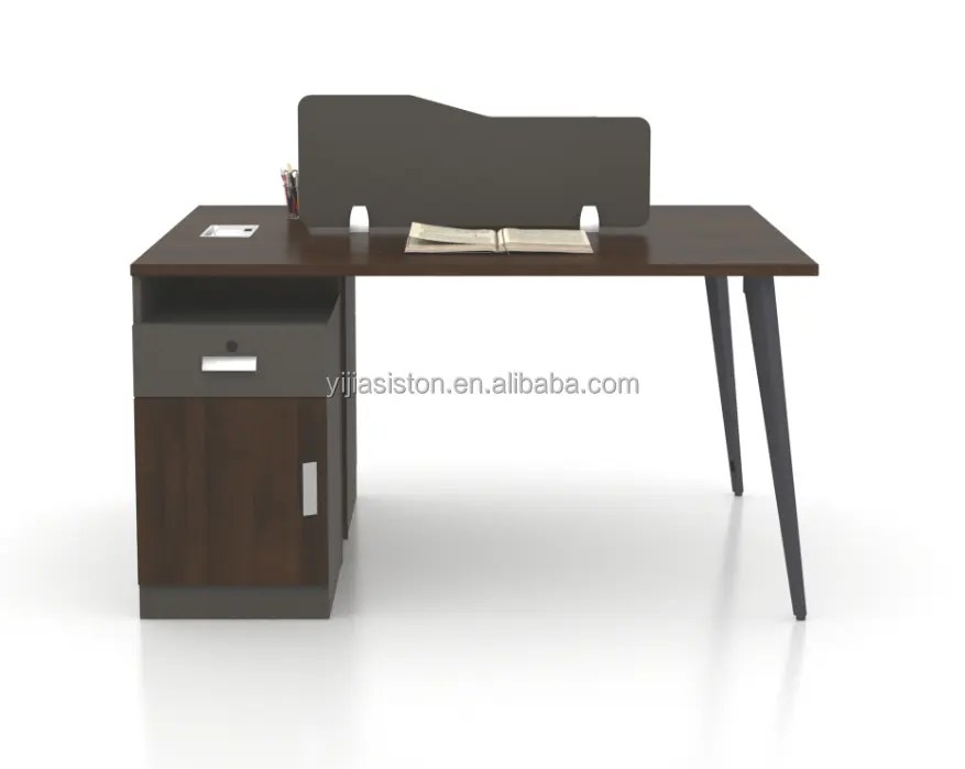 Muebles de oficina de estilo Industrial creativo para 2 personas, mesa de trabajo con pantalla de Posición Abierta Modular para oficina