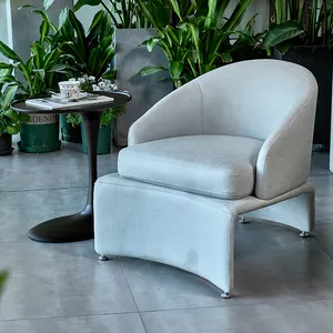 Home Furniture Single Seater Sofa Armchair Upholstered Pu Leather Lazy Lounge Womb Chairs For Living Room