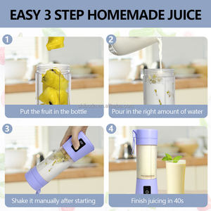 Mini-mixeur électrique portable rapide 18000 tr/min pour fruits, rechargeable par USB, compatible voiture, vente en gros directe usine Chine - Product Image 4