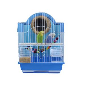 Veel Kleur Gaas, Mooie Handgemaakte Blauwe Ronde Dak Metalen Vogelkooi In Hete Verkoop - Product Image 1