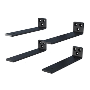 Étagère murale en <span class=keywords><strong>métal</strong></span> moderne en acier inoxydable de type L avec structure en fer à structure triangulaire - Product Image 3