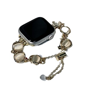 Correa de reloj con dije de estrella y piedra ojo de gato, pulsera de cadena deslizante ajustable, repuesto para reloj inteligente para mujer - Product Image 6