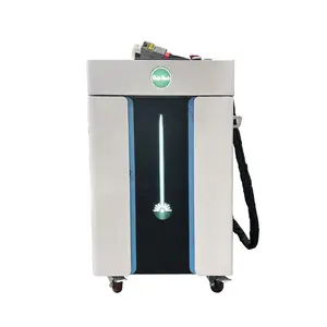 high efficiency 500w pulse laser cleaning machine JPT laser source remove impurities from metal wall stick glass