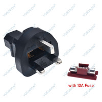 Adaptateur secteur UK BS1363/A vers IEC C13, prise mâle britannique vers prise femelle C13 pour PDU/UPS, adaptateur de voyage pour serveur 250V