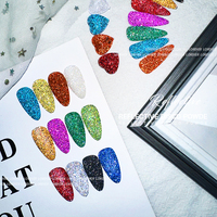 Nouveau Style Blanc Poudre Réfléchissante Flash Nail Glitter Poudre Nail Art Décoration
