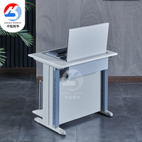 Bureau d'ordinateur transformable en métal, idéal pour la chambre, la salle de classe, le bureau, l'hôtel, le laboratoire informatique et les salles de conférence