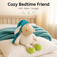 Ensemble de jouets en peluche rembourrés en coton PP doux avec accessoire de sommeil et boîte cadeau, en polyester, unisexe, à partir de 14 ans
