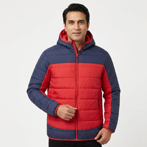 Veste en duvet pour homme de haute qualité, rembourrage gonflant, logo personnalisable, vente en gros d'usine pour la saison hivernale, col montant - Product Image 1