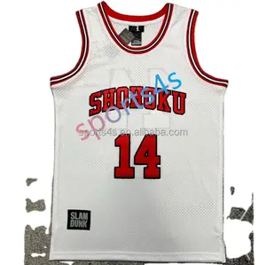 Japón Anime película slam dunk baloncesto Jersey 14 HISASHI MITSUI malla superior mejor calidad baloncesto Jersey