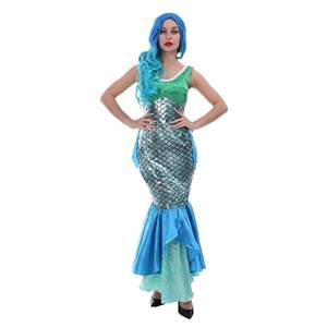 Disfraz de sirena para mujer, vestido de Halloween, disfraz de princesa del mar, traje de fantasía para actuación en escenario, juego de rol - Product Image 3