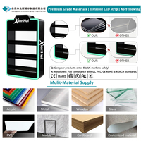 Support d'affichage pour sachets de snus en acrylique LED à 3 niveaux avec logo personnalisé pour les magasins de tabac, solution écologique