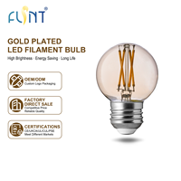 Ampoule LED à filament G16.5/G50 E26 à économie d'énergie 5,5W 550LM certifiée ETL pour l'éclairage décoratif ambiant rétro de café et bistro