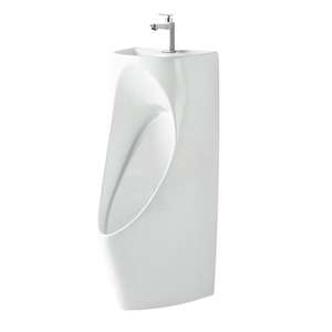 Moderno design automatico ad induzione in ceramica verticale pavimento orinatoio per gli uomini a mano premere orinatoio per uso alberghiero e ospedaliero - Product Image 5