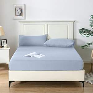 <span class=keywords><strong>Drap</strong></span> de lit FullTwinQueen King Size en tissu argenté bleu clair jupe terre tissée mise à la terre Anti Fatigue <span class=keywords><strong>drap</strong></span>-<span class=keywords><strong>housse</strong></span> sommeil complet - Product Image 1