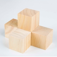 Vente en gros de blocs de bois naturels non finis, petits mini cubes de bois, artisanat, décoration d'intérieur