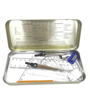 Lot de 9 instruments de géométrie en métal A5001 Afrique, en boîte métallique, pour la rentrée scolaire – Vente chaude - Product Image 5
