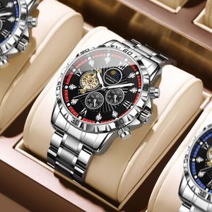 Montre mécanique The Lorraine <span class=keywords><strong>Marquis</strong></span> pour homme, montre automatique pour homme, tourbillon, phase de lune multifonctionnelle - Product Image 2