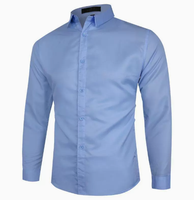 Kemeja Pria Slim Fit Anti Kusut Lengan Panjang untuk Acara Formal Bisnis Warna Solid Ukuran S-5XL untuk Musim Gugur