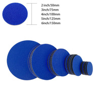 Disque abrasif en maille bleue P180 OEM 8 pouces 200 mm à fixation auto-agrippante, flexible, sans poussière, anti-colmatage pour la réparation des rayures sur le verre