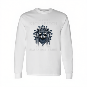 T-shirt à manches longues unisexe pour adulte, col rond, imprimé numérique, promotionnel, Chief Kickabitch Slapahoe Tribe - Product Image 2