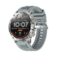 AK87 jam tangan pintar senter, gelang pintar layar HD 1.7 inci, pelacak kebugaran baterai 1000mAh, jam tangan pintar Fitcloud Pro
