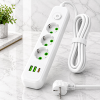 Multiprise intelligente standard européenne avec ports USB, rallonge électrique pour la maison et le bureau
