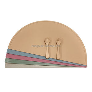 Collapsible Portable Silicone Placemat Easy Clean Baby & Kids Feeding <b>Mat</b> for <b>Kitchen</b> Use Modern Style - Product Image 6