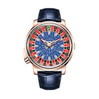 Montre mécanique automatique de luxe pour homme Roulette Gaming Plate, cadran incrusté de diamants rouges, étanche, numérique, à squelette