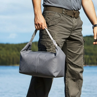 Sac de pique-nique pliable en polyester épais et isolé - Sac isotherme imperméable en feuille d'aluminium - Design moderne et simple pour toutes les saisons