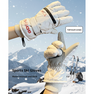 Nouveau modèle 2026 |   Gants de <span class=keywords><strong>ski</strong></span> pour homme Southern Hemisp, doublés polaire chaud, épais, pour l'hiver, le cyclisme en extérieur, les activités sur la neige, le vélo électrique, avec fermeture éclair et compatibles écran tactile - Product Image 4