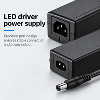 Adaptateur secteur 12V 5A 24V, alimentation à découpage de bureau pour éclairage LED, sortie CC, prises multiples, prise personnalisée OEM, prise en charge des connecteurs