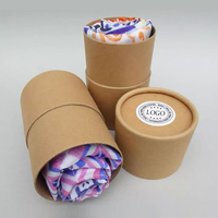 Logo spécial biodégradable recyclé T-Shirt soutien-gorge sous-vêtements Lingerie chaussettes papier rond cylindre brun Tube boîte cadeau emballage
