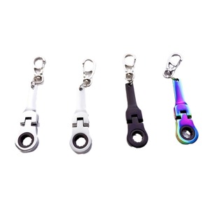 Portachiavi con <span class=keywords><strong>Chiave</strong></span> a <span class=keywords><strong>Cricchetto</strong></span> da 10mm, Mini <span class=keywords><strong>Chiave</strong></span> Regolabile, Portachiavi in Metallo Portatile, Accessori per Auto - Product Image 4