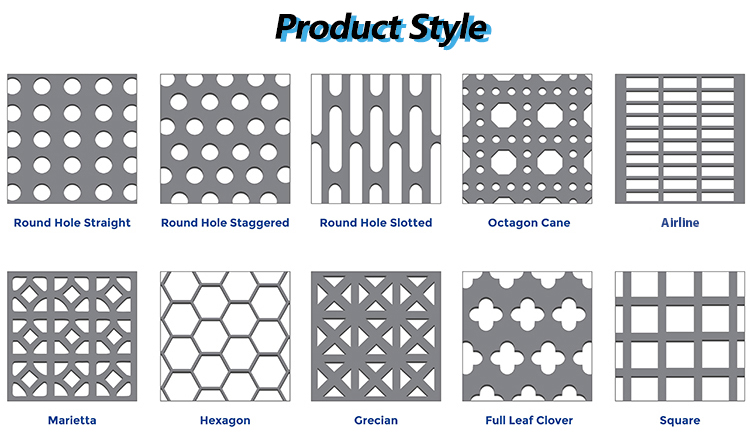 Aluminum Punching Hole Decorative Perforated Metal Mesh For Fencing