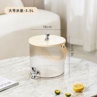 Nouveau Pichet d'Eau Froide de Luxe avec Robinet, Grande Capacité de Style Japonais pour Maison, Fruits, Thé, Limonade, Seau et Bouteille d'Eau pour Pique-nique