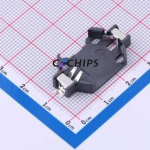 BS-06-B4BK017-R Button & Strip Battery Connector SMD Connector Battery Holder CR2032 Phosphor Bronze Tin - Product Image 1