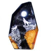 Lampe Veilleuse Aurores Boréales Loup Hurlant Thème Alaskan Décoration Personnalisée Noël - Best-seller Transfrontalier