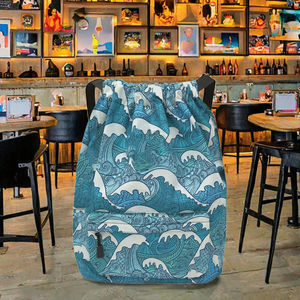 High Quality Customized Printed Waterproof <b>Drawstring</b> <b>Backpack</b> Bag Polyester Multipurpose Reusable Gift Bag Stylish Fashion - Product Image 3
